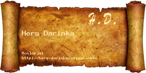 Hers Darinka névjegykártya
